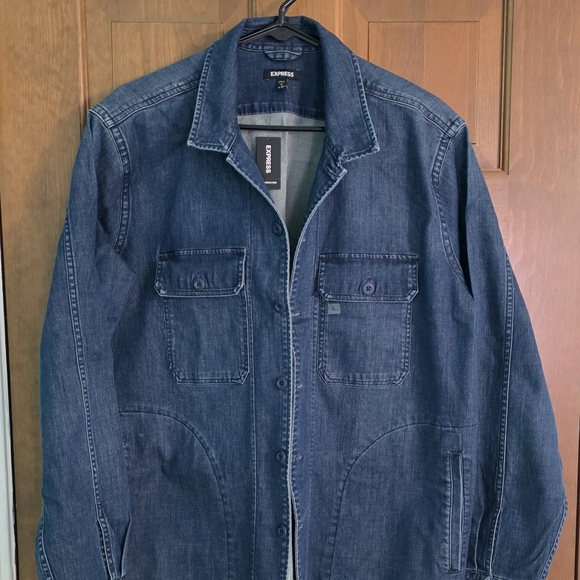 Express Blue Lightweight Denim Jacket - Picture 1 of 4